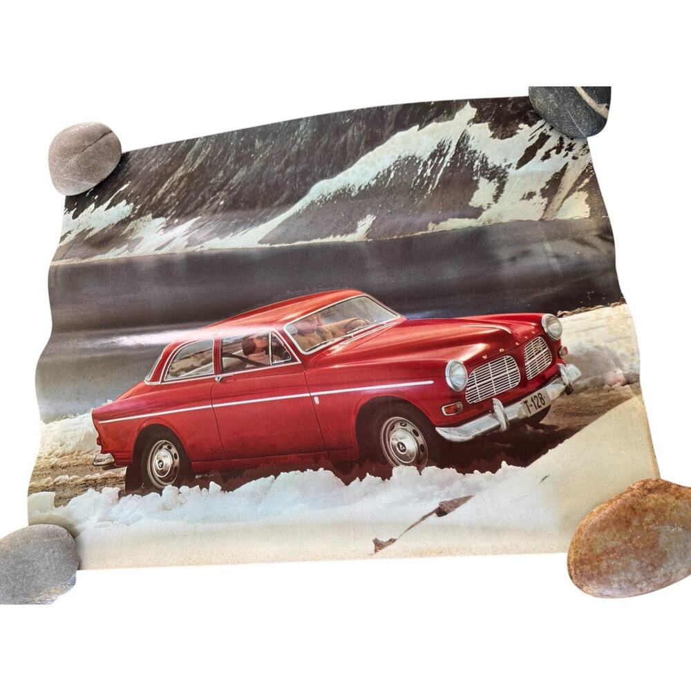 Vintage Volvo Amazon 122 Sedan Poster Dealership Showroom‎ Promo Automotive READ